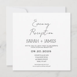 Convites Praça de Casamento de Recepção da Noite Branca Ele