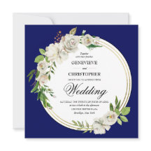 Praça Dourada Floral Azul Elegante Boho