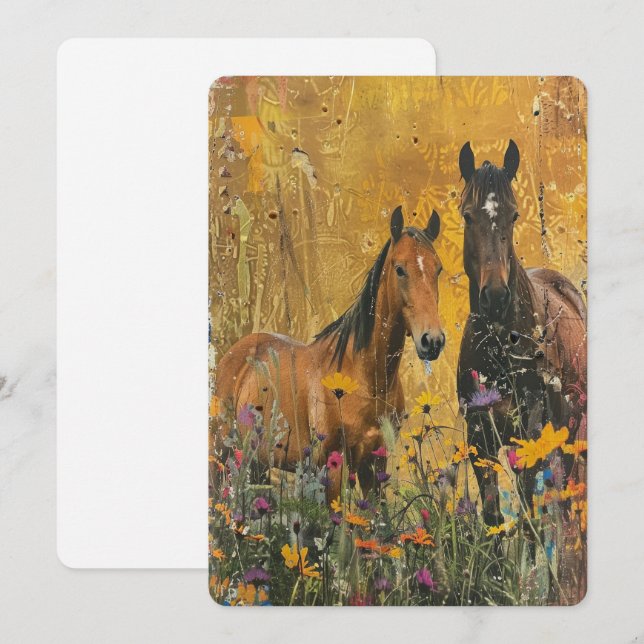 Convites Prado de Cavalo Selvagem (Frente/Verso)