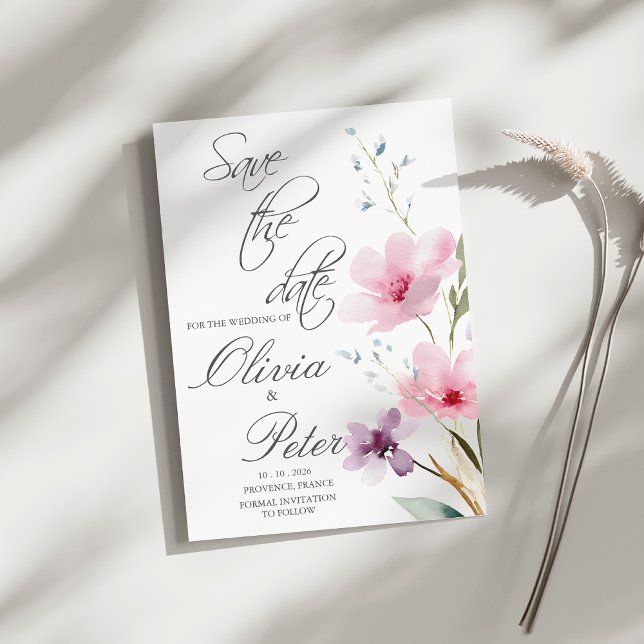 Convites Prado Florido Foto Salvar A Data (Criador carregado)