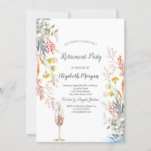 Convites Prados De Flores Selvagens Secos, Retirada De Vidr