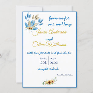 Convites Prados de Pampas e Sunflower Invitation