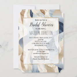 Convites Praia Abstrata de Areia do Mar Oceano Creme Azul