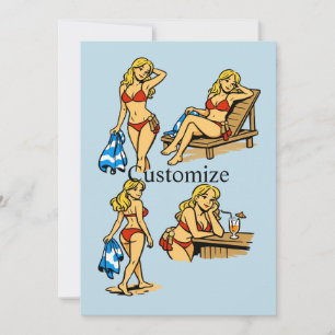Convites Praia Bikini Time Thunder_Cove