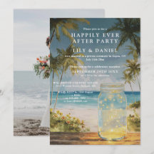 Praia de Casamento Furtivo Jarra de Mason Recepção
