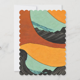 Convites Praia de Tons Terrosos Tatuada