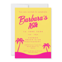 Praia de Verão Moderno Amarelo Cor-de-Rosa 16