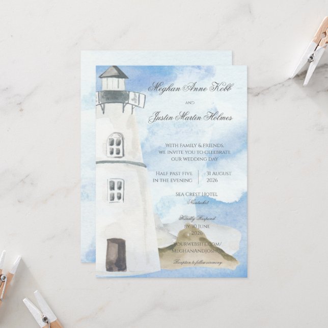 Convites Praia Náutica com Farol (Frente/Verso In Situ)