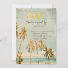 Convites Praia Retrô Palms RSVP