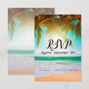 Convites Praia,Sol,Palmeira RSVP