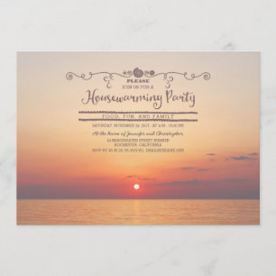 Convites Praia Sunset Housearming Party