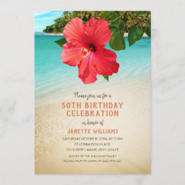 Convites Praia Tropical Hawaiian Themed 50th Festa de anive