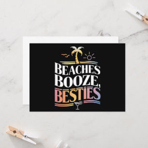 Convites Praias Booze e Besties Coconut Tree Summer