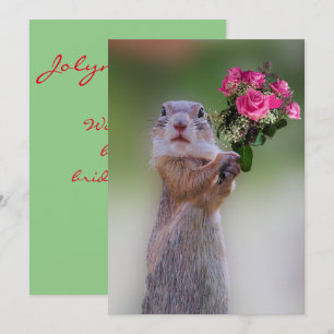Convites Prairie Dog com Rosas Bridesmaid