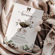 Pram 'Baby is Brewing' Coffee Baby Shower