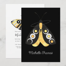 Prata astronômica mística e mariposas Douradas