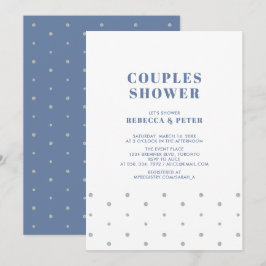 Convites Prata & Azul | Chá de Casamento de Casais Modernos