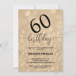 Convites Prata Dourado Glitter Caligrafia Aniversário