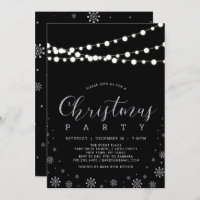 Prata e Preto | Festa de Natal de String Lights