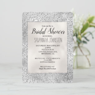 Convites Prata Leopardo Imprime Luxo Bridal