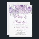 Convites Prata Roxa Sessenta e Fabulosa 60º Aniversário<br><div class="desc">Prata Roxa Sessenta e Fabulosa 60º aniversário Ver coleção correspondente em Niche e Nest Store</div>
