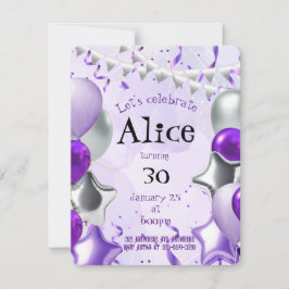 Convites Prata & Roxo