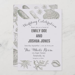 Convites Prateleiras de Arte Suave de Seashell