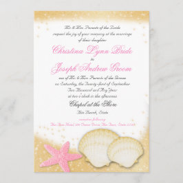 Convites Prateleiras de Sparkle Beach Sea Sheland Starfish