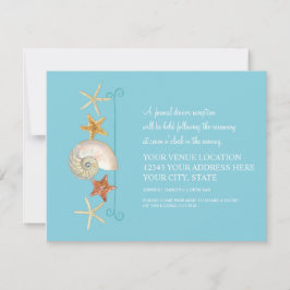 Convites Prateleiras tropicais Starfish Nautilus Summer