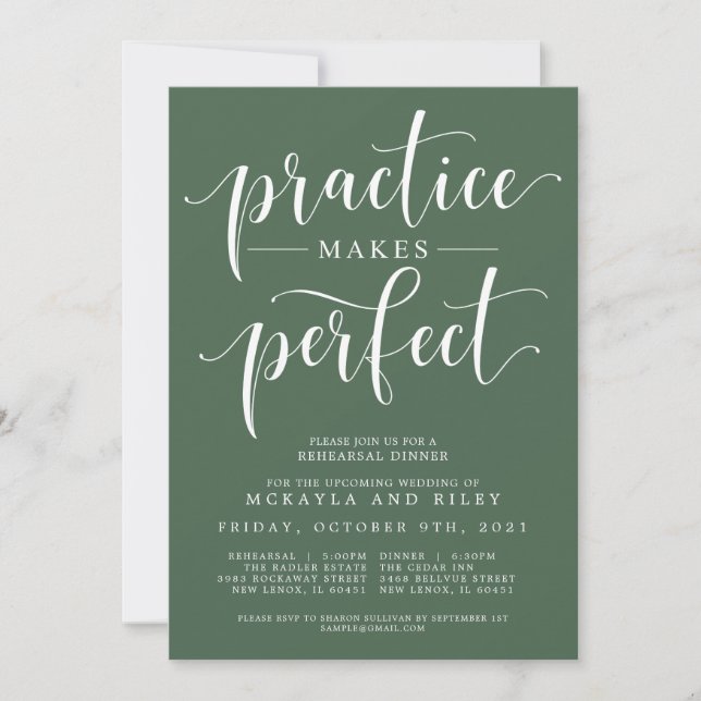 Convites Prática Faz Janto perfeito no ensaio de casamento (Frente)