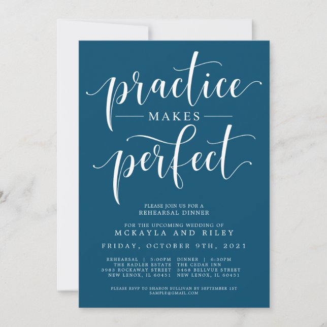 Convites Prática Faz Janto perfeito no ensaio de casamento (Frente)