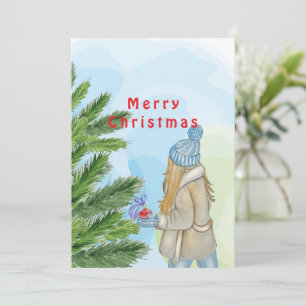 Convites Pratos de papel árvore de Natal aquarela