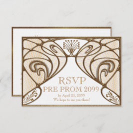 Convites PRE BAILE DE FORMATURA RSVP, grande Gatsby, ouro