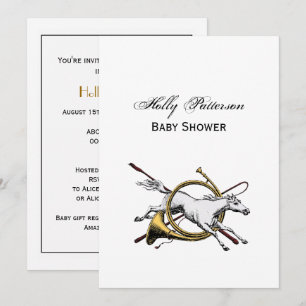 Convites Pré-Papoila Equestre Pulando Pela Cor Do Corno