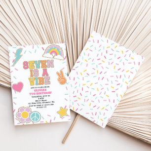 Convites Pré-ppy Patch 7 Birthday