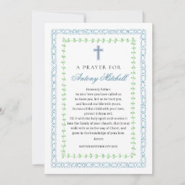 Convites Prece do Batismo da Cruz Verde Azul