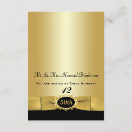 Convites Prece Dobre Preto e Dourado de Aniversário de 50 a