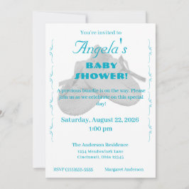 Convites Precious Bundle Boy Baby Shower Invitation