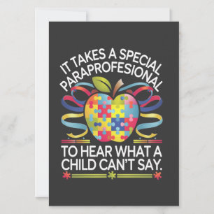 Convites Precisa de um Autismo Paraprofissional especial