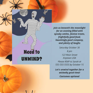 Convites Precisa Relaxar Festa de Halloween