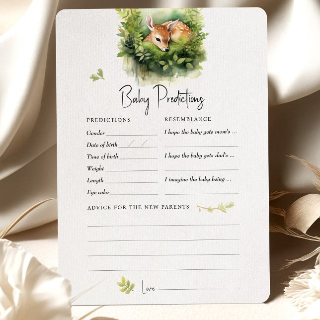 Convites Predições sobre o Chá de fraldas Game Advice Deer (Criador carregado)