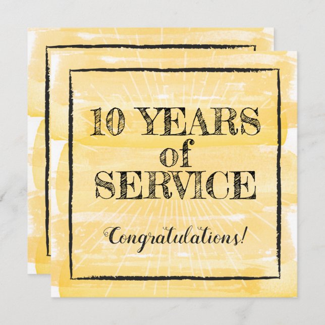 Convites Prêmio de reconhecimento de aniversário de funcion (Frente/Verso)