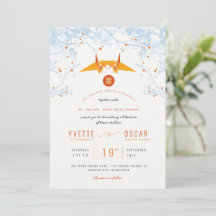 Prendendo Orange Origami Cranes & Love Cote Casame