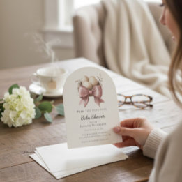 Convites prep the nest pink baby shower 