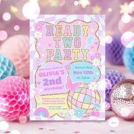 Convites Preparar segundo aniversário Varsity do Groovy Pre