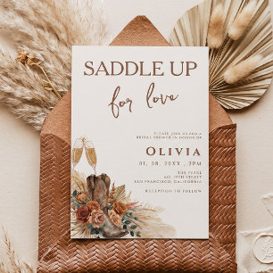 Convites Prepare-se Para o Amor Western Boho Chá de Noiva