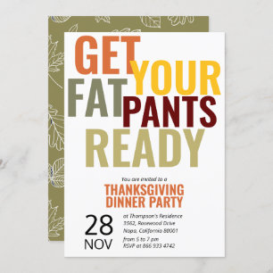 Convites Prepare Suas Calças De Gordura Para A Festa De Açã