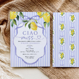Convites Preppy Citrus Ciao Miss Bridal Shower Invitation