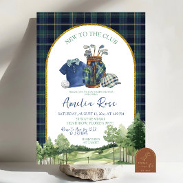 Convites Preppy Golf New to the Club Baby Shower Invitation