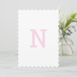 Convites Preppy Pink Ginger Jar Monograma Primeiro Banner